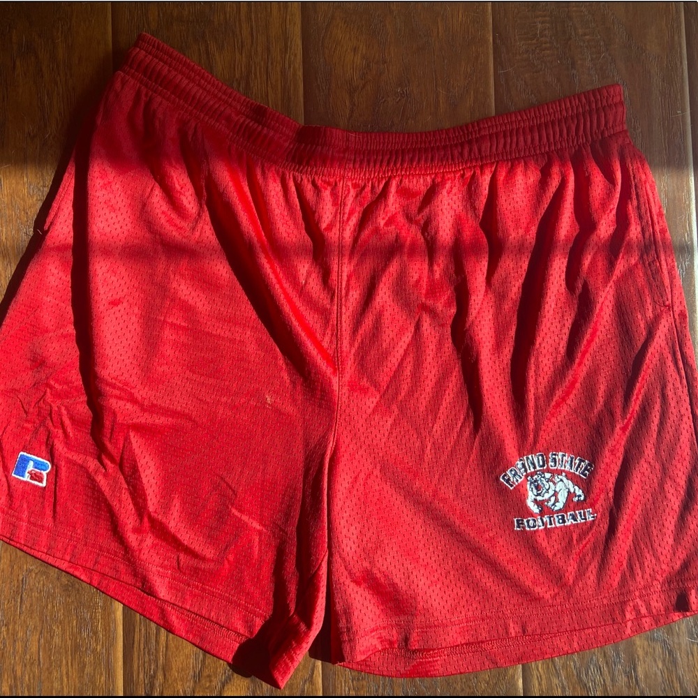Red Basketball Shorts Fresno State Bulldogs